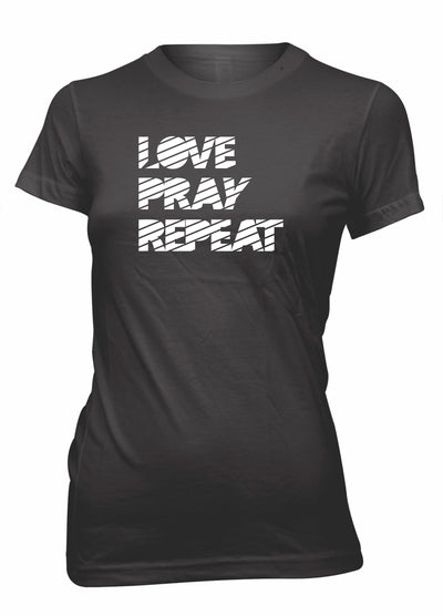 Love Pray Repeat Peace Jesus Christian T-shirt for Juniors
