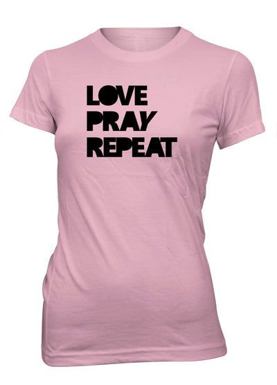 Love Pray Repeat Peace Jesus Christian T-shirt for Juniors
