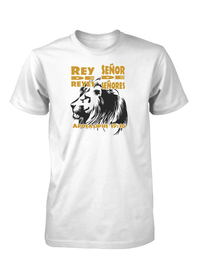 Rey Reyes Señor Señores Jesús Leon Apocalipsis Camiseta Cristiana