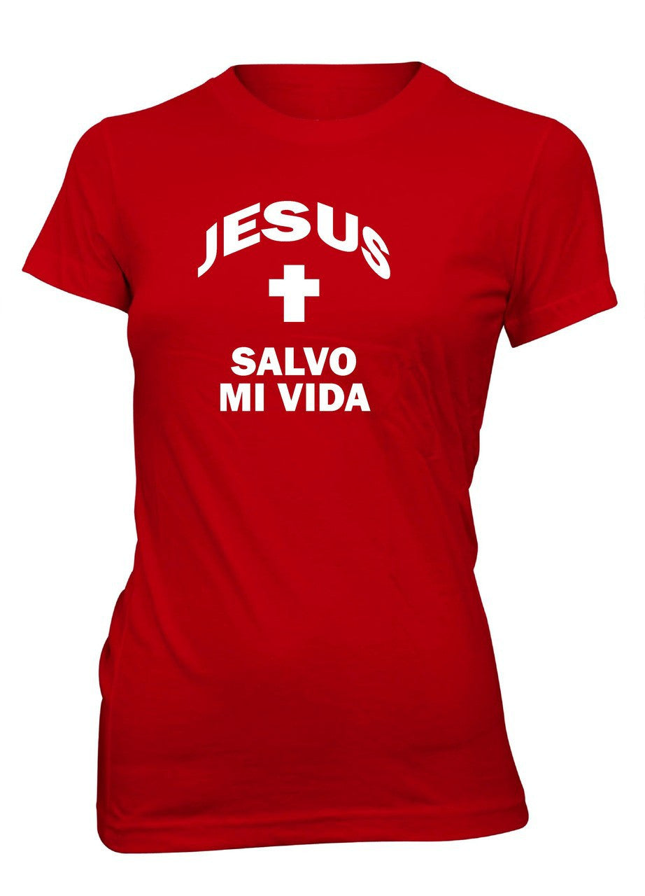 Jesús Salvador Vida Salvavidas Camiseta Cristiana Talla Juvenil