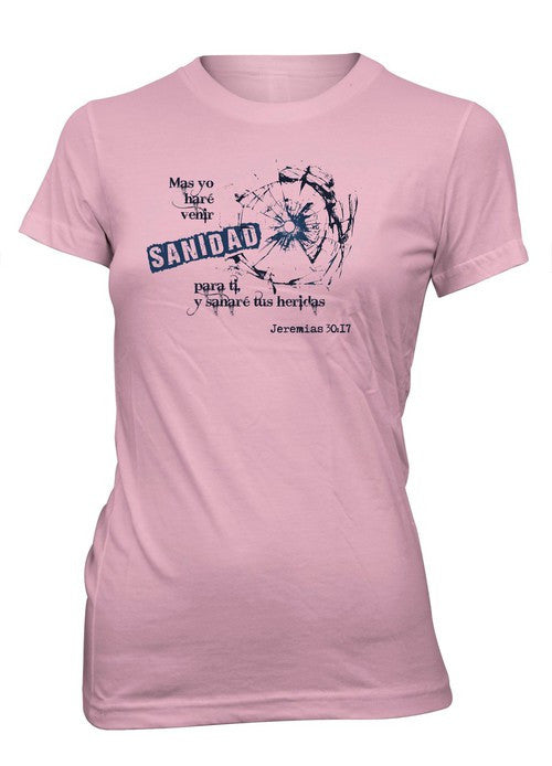 Sanidad Jesús Jeremias Heridas Versiculo Biblia Camiseta Cristiana Talla Juvenil
