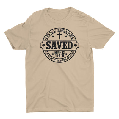 Saved Salvation Scripture Christian T-Shirt for Men