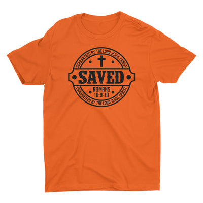 Saved Salvation Scripture Christian T-Shirt for Men