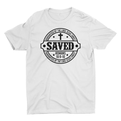 Saved Salvation Scripture Christian T-Shirt for Men