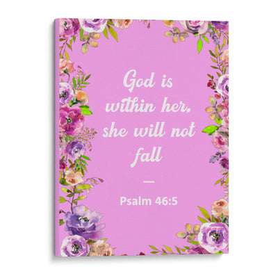 God is Within Her She Will Not Fall - Christian Wall Decor