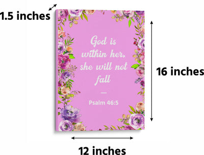 God is Within Her She Will Not Fall - Christian Wall Decor