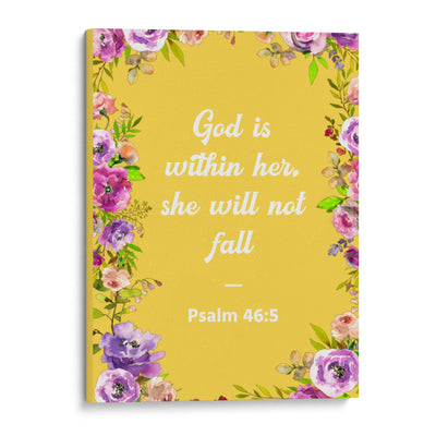 God is Within Her She Will Not Fall - Christian Wall Decor