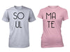 Men's Junior's Soulmate Couple T-Shirt Love Valentine's Day Matching 2 Pack Tees