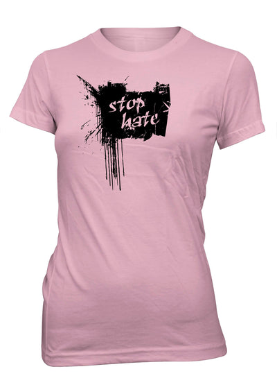 Stop Hate No Hate Peace Love T-Shirt for Juniors