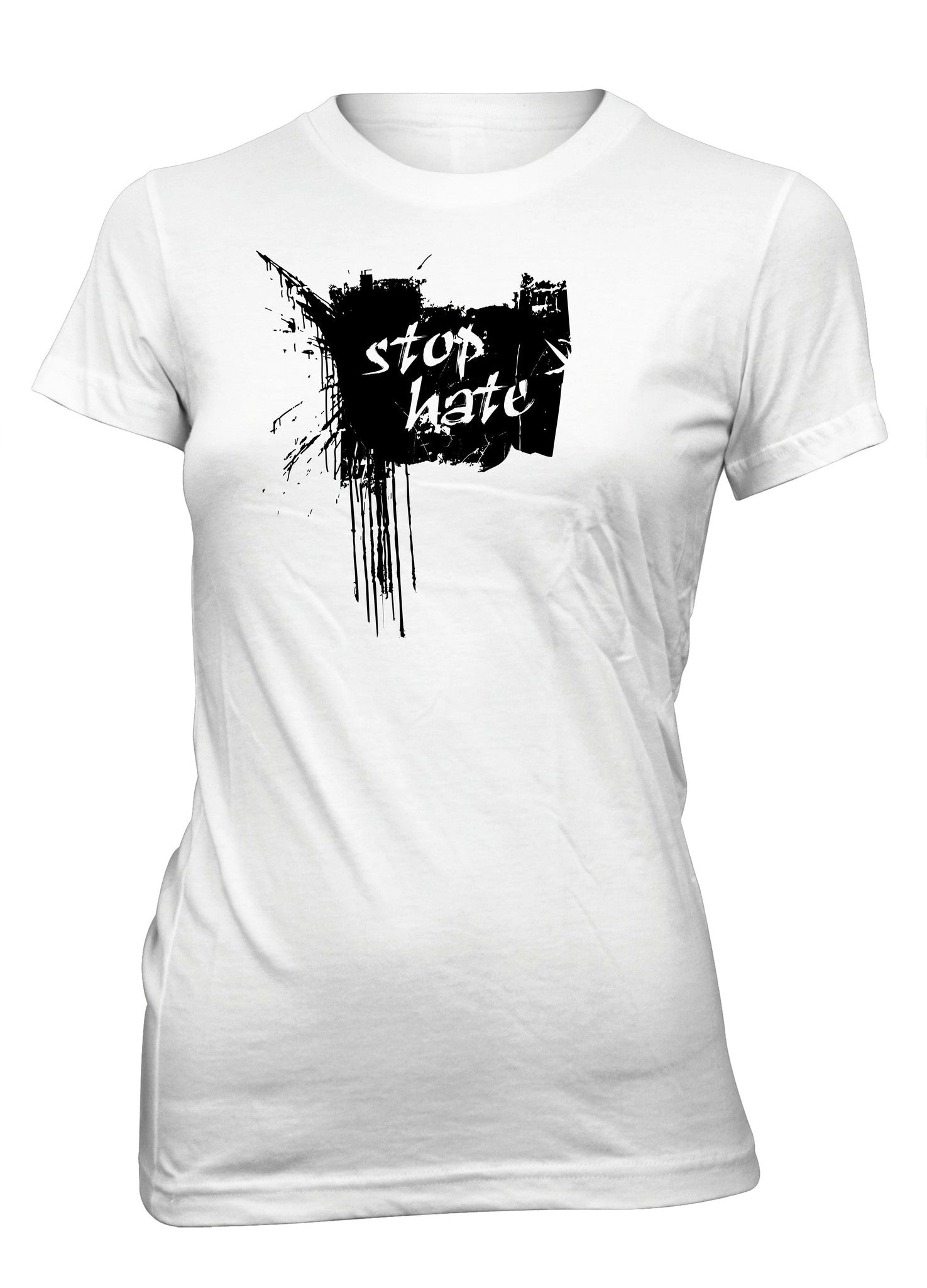 Stop Hate No Hate Peace Love T-Shirt for Juniors