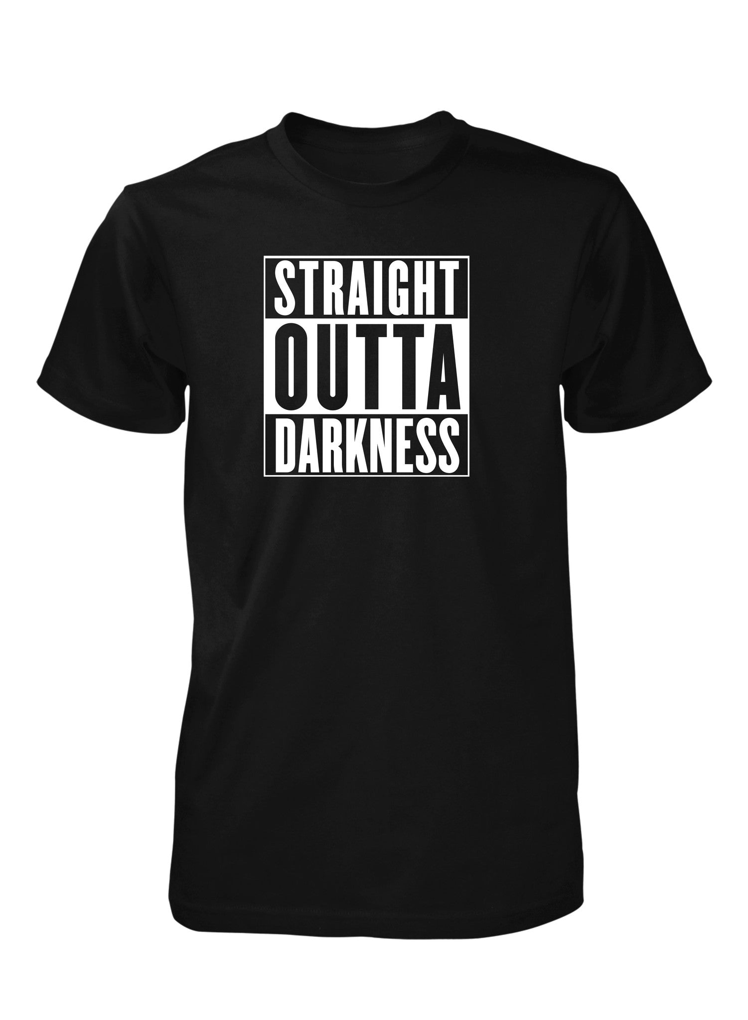 Straight Outta Darkness Light God Christian T-Shirt for Men