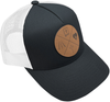 Way Truth Life Leather Patch Trucker Hat - Christian Caps - Black/White