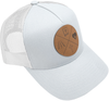 Way Truth Life Leather Patch Trucker Hat - Christian Caps - White